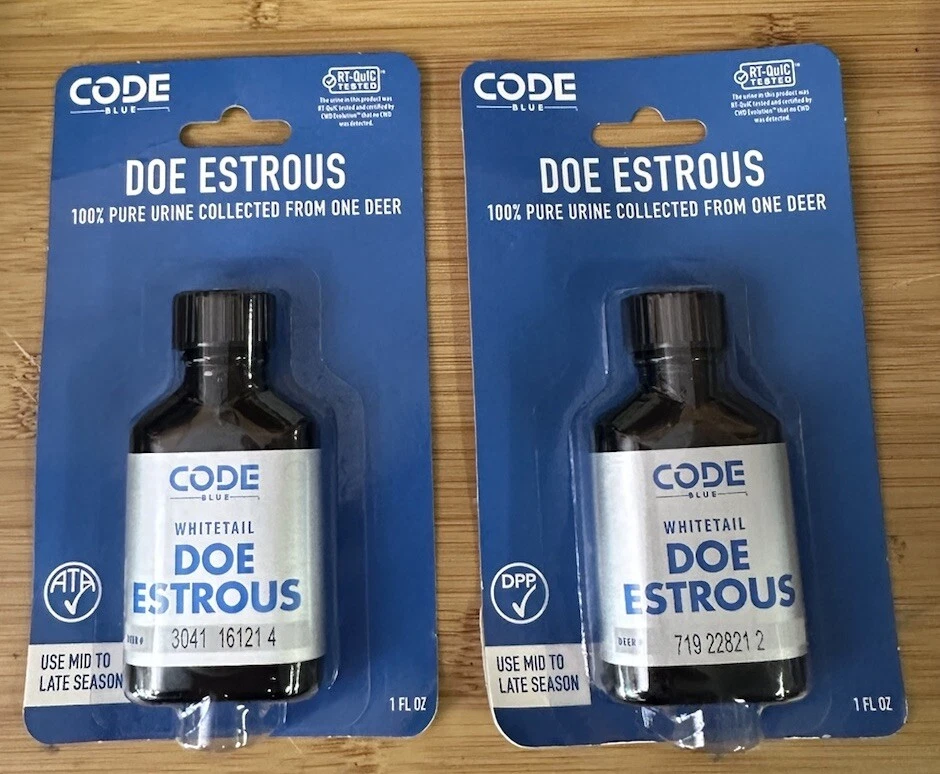 2 Bottle Lot Code Blue Doe Estrous 100% Pure From One Deer Brand New #’d - Image 1 of 2