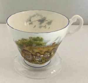 Regency English Bone China Replacement Pedestal Teacup With Cottage Design - Picture 1 of 5