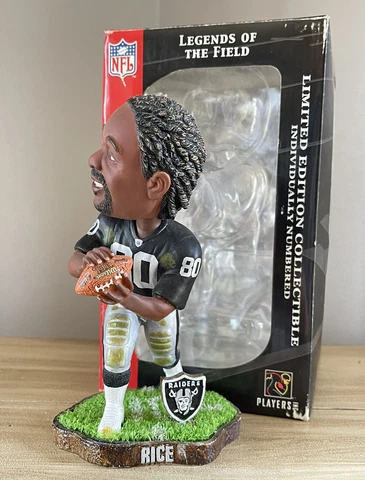 JERRY RICE Oakland Raiders NFL Legend “Field Turf” Bobblehead NIB! Cover