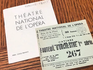 Programma Opera Vintage 1944 FAUST Parigi Francia TEATRO NAZIONALE DELL'OPERA + Stub - Foto 1 di 8