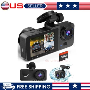 1080pDual Lens Car DVR Camera Dash Cam Front/Rear/Inside Video Recorder G-Sensor - Picture 1 of 8