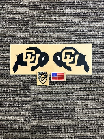 University Of Colorado Buffalos Football Helmet Decals Set Cover