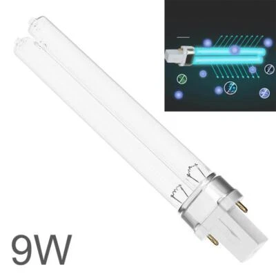 UVC Sanitizer Light Bulb Ozone Free 9W for G23/2G7 Base 2 Pin H Shape Tube - Image 1 of 4