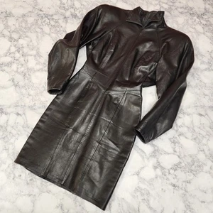 Vintage Michael Hoban Leather Dress - Picture 1 of 13