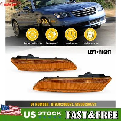 Luz marcadora ámbar para Chrysler Crossfire 2004-2008 delantera conductor pasajero lateral Foto 1 de 4