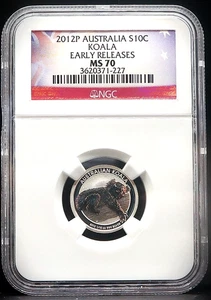 2012P AUSTRALIEN 10C Koala Early Releases NGC MS70 - Bild 1 von 2