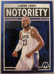 LeBron James 2024-25 Panini Mosaic Notoriety Blue Fast Break /85! Lakers - Bild 1 von 2