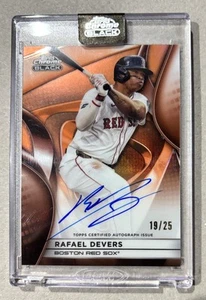2025 TOPPS CHROME BLACK ORANGE #CBA-RD RAFAEL DEVERS AUTO AUTOGRAPH #’D 19/25 - Picture 1 of 2