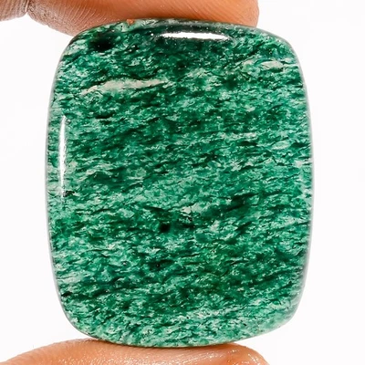 100% Natural Green Aventurine Radiant Cabochon Gemstone 55 Ct. 33X27X6 mm UG-299 - Image 1 of 2
