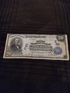 1903 Twenty Dollar National Currency Bank Of New York, $20 Large Banknote! LOOK  - Picture 1 of 2