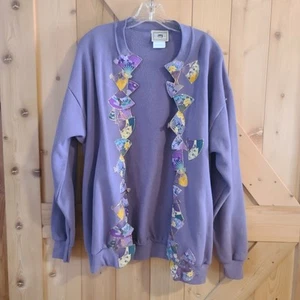 Vintage Lee Sweatshirt Handmade Into A Cardigan Size Large Japanese Asian Fans - Picture 1 of 11