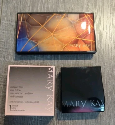 Lot Of 2 Mary Kay Compacts Perfect Palette & Compact Mini New  READ - Image 1 of 4