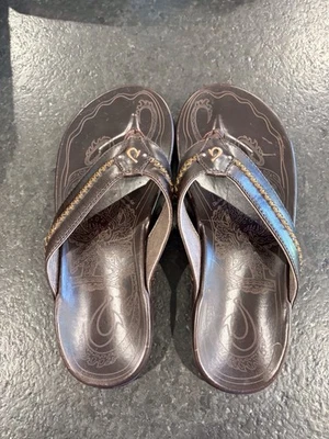 Мужские кожаные пляжные сандалии OluKai Mea Ola - США 9 цвет Dark Java (10138-4848-10) - Изображение 1 из 4