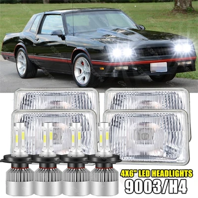 Faros LED DRL Hi/Lo H4 Fit Chevrolet Monte Carlo SS 1980-1988 4x6" Foto 1 de 4