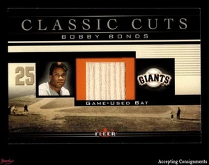 2002 SP Legendary Cuts Game Bat #BBBO Bobby Bonds GAME USED BAT GIANTS - Picture 1 of 2