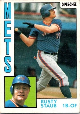 VINTAGE BASEBALL CARD 1984 OPC RUSTY STAUB NEW YORK METS    NO753 - Image 1 of 2