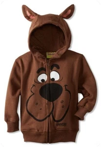 Felpa con cappuccio e zip grafica ragazzo Scooby Doo con orecchie marrone taglia S - Foto 1 di 9
