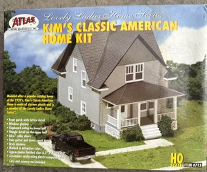 Atlas HO Scale Model Railroad Building Kit Kim's Classic Home/House - Picture 1 of 2