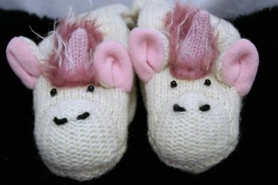 MITONES UNICORNIOS marca deLux punto ADULTO Flc forrado pegaso rosa melena caballo marioneta Foto 1 de 4