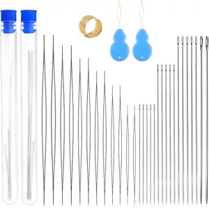 33 Pieces Beading Needles Set, Assorted Size Seed Beads Needles Big Eye Beading - Picture 1 of 7
