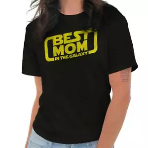 Best Mom Ever Sayings Funny Mothers Day Gift Womens Graphic Crewneck T Shirt Tee - Picture 1 of 8