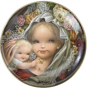 Blumen Mutter & Kind 9,75" Teller signiert Juan Ferrandiz Schmid W Germany 1978 - Bild 1 von 5