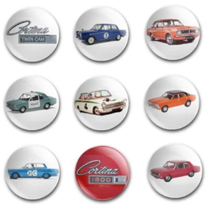 INSIGNIAS DE BOTÓN 25mm X9 con Ford Cortina - Imagen 1 de 1