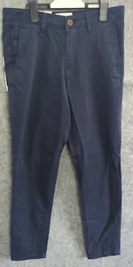 Pantalones chinos ajustados elásticos JACK & JONES para hombre W28 L30 azul marino - Imagen 1 de 16