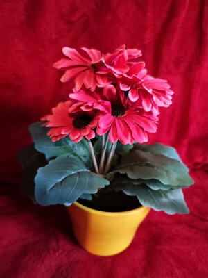 Zimmerpflanze-Kunstpflanze Gerbera-Blumen-Pflanzen-Deko - Bild 1 von 2