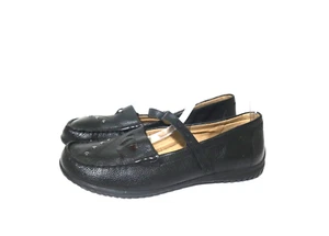 Homy Ped Womens Size 10 Black Leather Removable Cushion Footbed Mary Janes Shoes - Picture 1 of 8