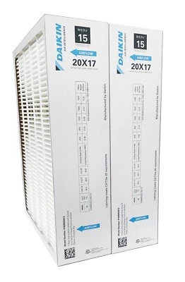 Daikin 0160M00013 (2-Pack) - 17" x 20" x 5" Pleated MERV 15 Replacement Filter - Image 1 of 3