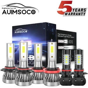 9005 H11 9145 LED Headlight Kit High Low Beam Fog Light Bulbs Super Bright White - Picture 1 of 16