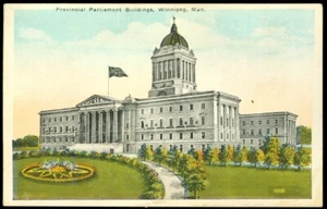 PROVINCIAL PARLIAMENT BLDGS - WINNIPEG, MB POSTCARD - Imagen 1 de 1
