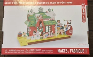 Nuova Creatologia Natale Arti Mestieri Fai da Te Kit Polo Nord Stazione Ferroviaria Schiuma - Foto 1 di 2