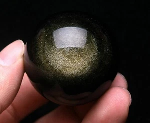 Bola de cristal de obsidiana/piedra preciosa natural de 40 mm - Imagen 1 de 4