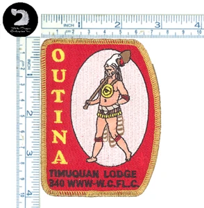 Boy Scout  OA Timuquan Lodge 340 1998 Outina Chapter Gold Mylar Patch - Picture 1 of 1