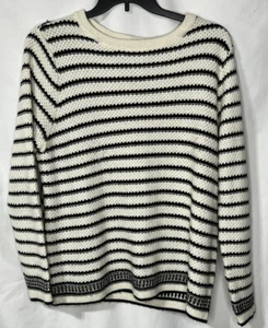 AVA & VIV Women’s Sweater Loose Knit Round Neck Long Sleeve Striped Pullover 1X - Picture 1 of 3