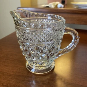VINTAGE ANCHOR HOCKING WEXFORD CUT CREAMER - Picture 1 of 7