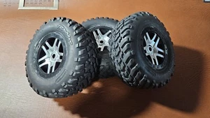 Fits Traxxas Slayer PRO 4x4 59076-3 - 14 mm BLACK TIRES wheels Set 3 TIRES - Picture 1 of 7
