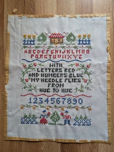 Vintage Sampler Kreuzstich - Bild 1 von 2