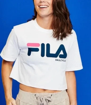 Fila Womens Soul Cylce Whie Crop Top Shirt New XS, S, M, L - Image 1 of 4