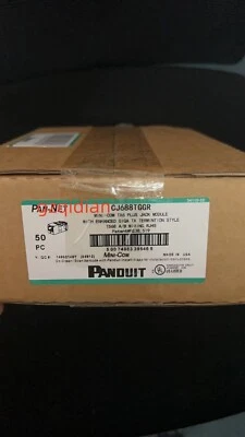 Panduit Giga-TX Cat6 jacks Green CJ688TGGR BOX OF 50. REALLY FAST FREE SHIPPING! - Image 1 of 4