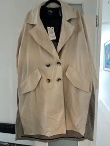 Gabardina mujer Zara doble botonadura, XL NUEVA CON ETIQUETAS Orig. $119 - Imagen 1 de 3