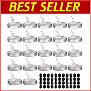 Durable Free Flow Mason Jar Spout Dispenser with 70mm Caps - Versatile Pouring - Picture 1 of 9