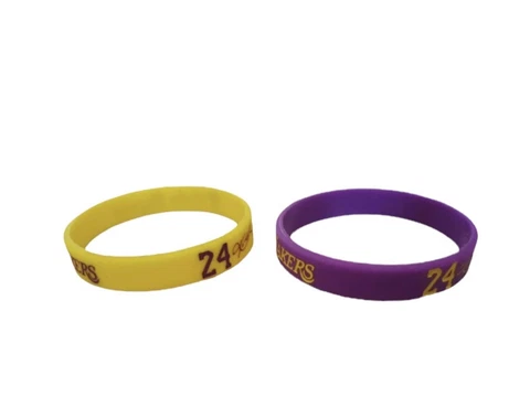 Kobe Bryant Lakers purple And Yellow Pack Silicone Wristband Bracelet Cover