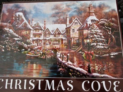  1,000 Piece Carl Valente Art Puzzle  " Christmas Cove " 19" x 30" SunsOut - Image 1 of 4