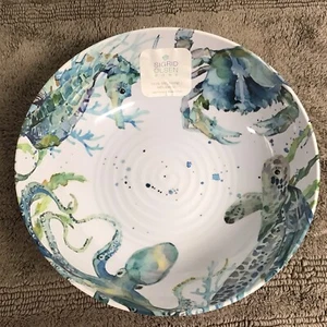 New Sigrid Olsen Sea Life Melamine Large Serving Bowl