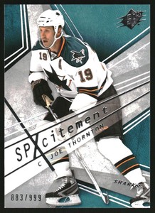 2008-09 SPx SPxcitement #X30 Joe Thornton /999 - NM-MT