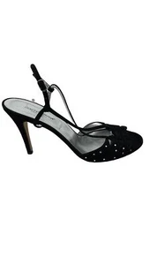 Dolce & Gabbana Damen schwarzes Wildleder Riemchen elegante Heels Kristalldetail, Gr. 41 - Bild 1 von 11
