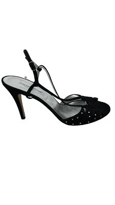 Vestido Dolce & Gabbana Feminino Preto Camurça Tiras Salto Detalhe Cristal, Tamanho 41 - Imagem 1 de 4